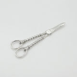 Victorian Sterling Silver Twist Pattern Grape Scissors 1899 London Antique