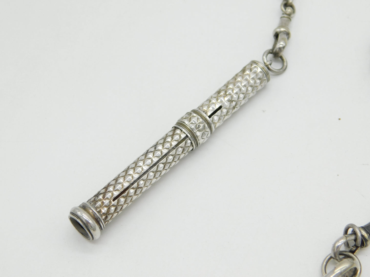 Victorian Art Nouveau Silver Plated Multi-Tool Sewing Chatelaine Antique c1890