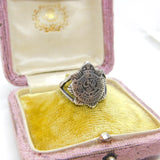 WWII Sterling Silver Royal Army Service Corps Signet Ring Antique c1940