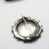 Victorian Sterling Silver Etched 'Lincoln Cathedral' Souvenir Brooch c1880