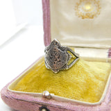 WWII Sterling Silver Royal Army Service Corps Signet Ring Antique c1940