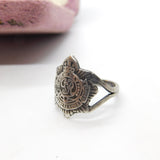 WWII Sterling Silver Royal Army Service Corps Signet Ring Antique c1940