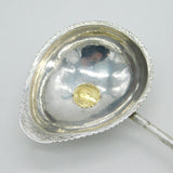 George III Sterling Silver & Gold Quarter Guinea Coin Set Toddy Ladle Antique