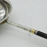 George III Sterling Silver & Gold Quarter Guinea Coin Set Toddy Ladle Antique