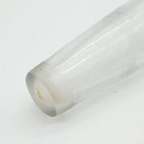 Victorian Sterling Silver Topped Moulded Glass Stirrup Hunting Flask Antique 1869 Birmingham