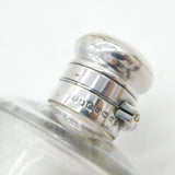 Victorian Sterling Silver Topped Moulded Glass Stirrup Hunting Flask Antique 1869 Birmingham
