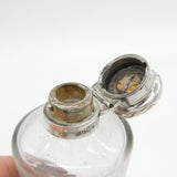 Victorian Sterling Silver Topped Moulded Glass Stirrup Hunting Flask Antique 1869 Birmingham