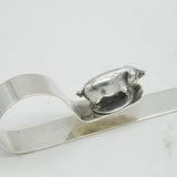 Sampson Mordan & Co. Sterling Silver Pig Form Paperclip Antique 1911 Chester