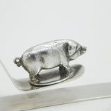 Sampson Mordan & Co. Sterling Silver Pig Form Paperclip Antique 1911 Chester