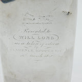Sterling Silver Beaufort Hunt Hip Flask Belonging to Mr Will Long Antique c1850
