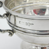 Edwardian Sterling Silver Trophy Form Bowl Antique 1909 Walker & Hall Sheffield