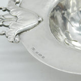 Georg Jensen Sterling Silver Akkeleje Pattern Tea Strainer Antique c1920 Deco