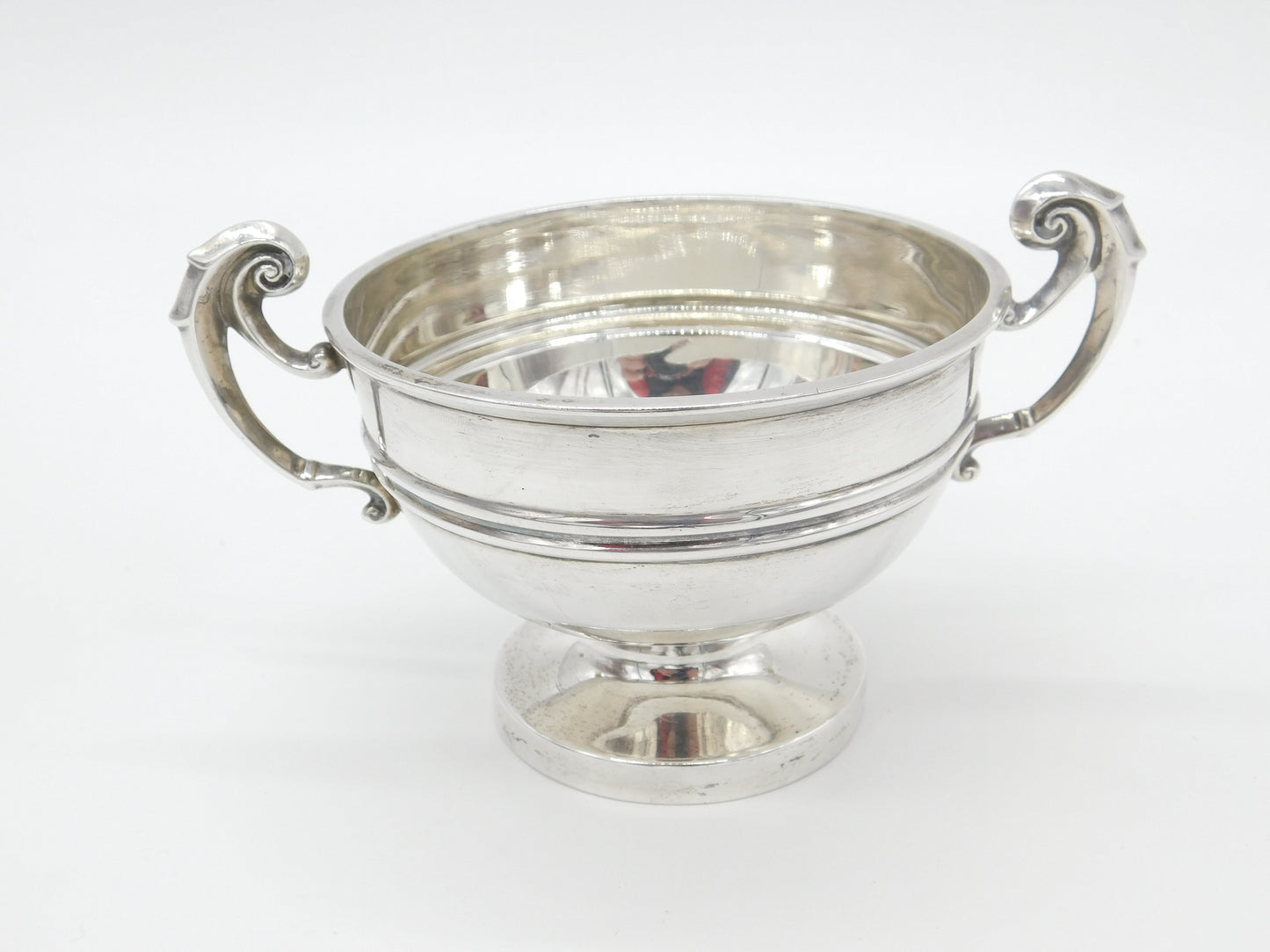 Edwardian Sterling Silver Trophy Form Bowl Antique 1909 Walker & Hall Sheffield