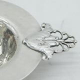 Georg Jensen Sterling Silver Akkeleje Pattern Tea Strainer Antique c1920 Deco