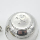 Scottish Edwardian Sterling Silver Crested Sugar Bowl & Cream Jug 1910 Antique