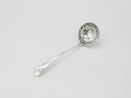 Scottish Georgian Sterling Silver Crested Caster Spoon 1816 Edinburgh Antique