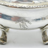 18th Century Austrian Sterling Silver 'Carpe Diem' Salt Cellar Antique c1780