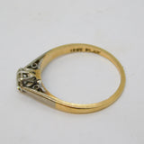 Victorian 18ct Gold & Platinum 0.2ct Brilliant Cut Diamond Solitaire Ring