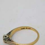 Victorian 18ct Gold & Platinum 0.2ct Brilliant Cut Diamond Solitaire Ring
