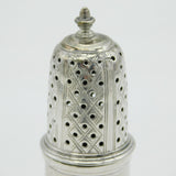 George III Sterling Silver Floral Muffineer Sugar Caster Antique 1764 London