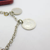 Sterling Silver Victorian Maundy Coin Set Charm Bracelet Antique c1873-c1940