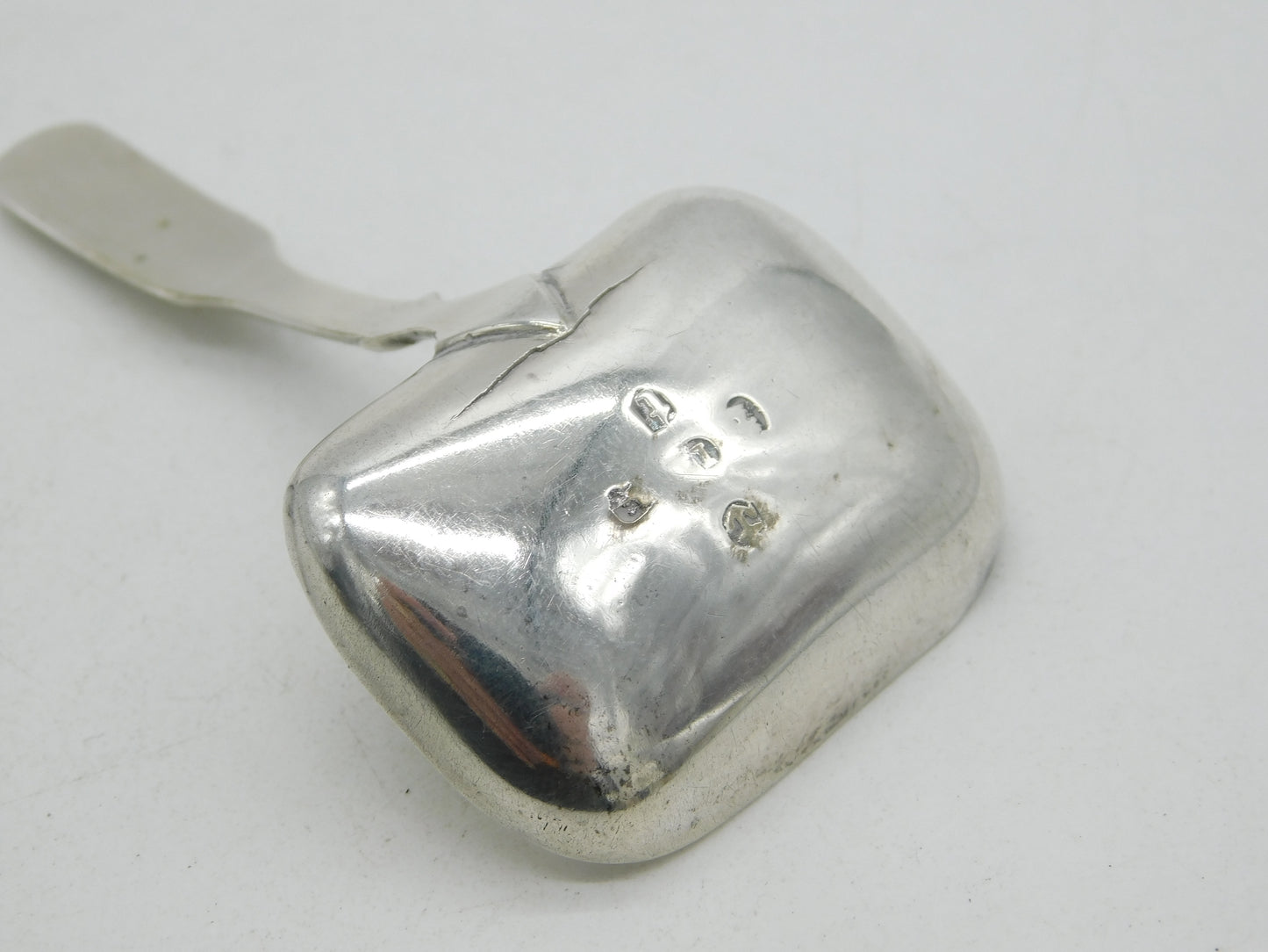 George III Sterling Silver Floral Tea Caddy Spoon Antique 1817 Birmingham