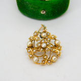 Victorian 15ct Yellow Gold Pearl Set Floral Drop Pendant Antique c1890