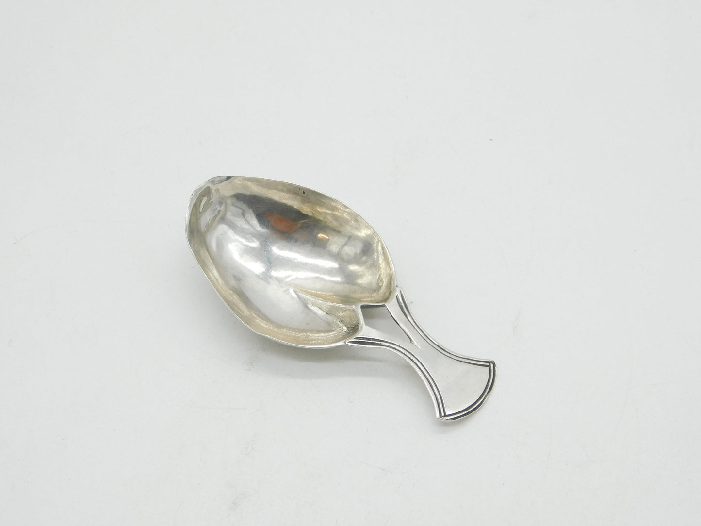 George III Sterling Silver Heart Shaped Tea Caddy Spoon Antique 1807 Birmingham