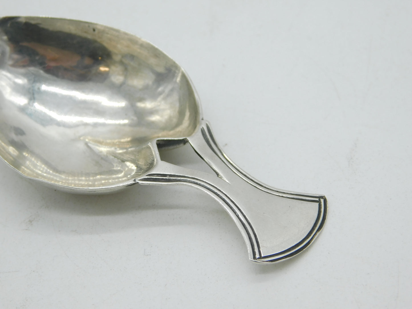 George III Sterling Silver Heart Shaped Tea Caddy Spoon Antique 1807 Birmingham
