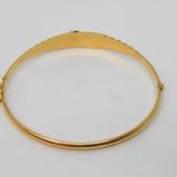 Victorian 10ct Yellow Gold & Diamond Set Crossover Bangle Bracelet Antique