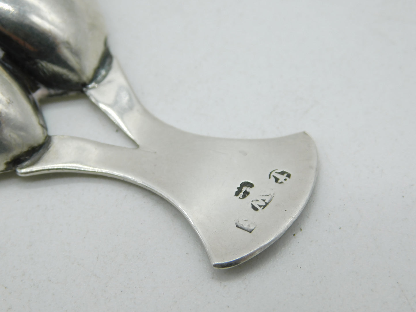 George III Sterling Silver Heart Shaped Tea Caddy Spoon Antique 1807 Birmingham