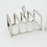 Pair of Sterling Silver Four-Bar Toast Racks 1937 Birmingham Adie Bros. Ltd