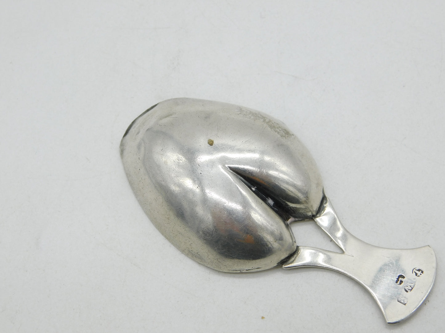 George III Sterling Silver Heart Shaped Tea Caddy Spoon Antique 1807 Birmingham