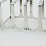 Pair of Sterling Silver Four-Bar Toast Racks 1937 Birmingham Adie Bros. Ltd