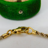 18ct Yellow Gold Rope Twist Panel Bracelet Vintage c1970 19cm Length