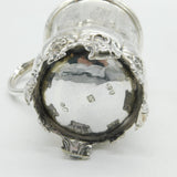 Victorian Sterling Silver Floral Pattern Christening Mug Antique 1849 London