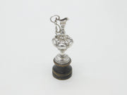 Miniature Edwardian Sterling Silver Mounted Communion or Wine Jug Antique 1903