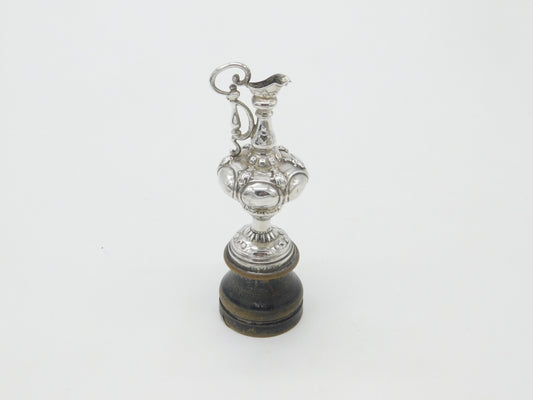 Miniature Edwardian Sterling Silver Mounted Communion or Wine Jug Antique 1903