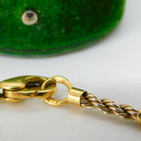 18ct Yellow Gold Rope Twist Panel Bracelet Vintage c1970 19cm Length