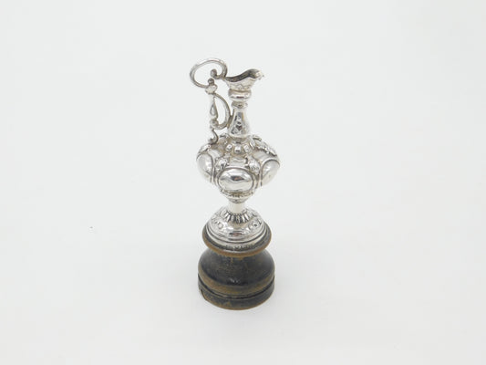 Miniature Edwardian Sterling Silver Mounted Communion or Wine Jug Antique 1903