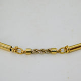 18ct Yellow Gold Rope Twist Panel Bracelet Vintage c1970 19cm Length