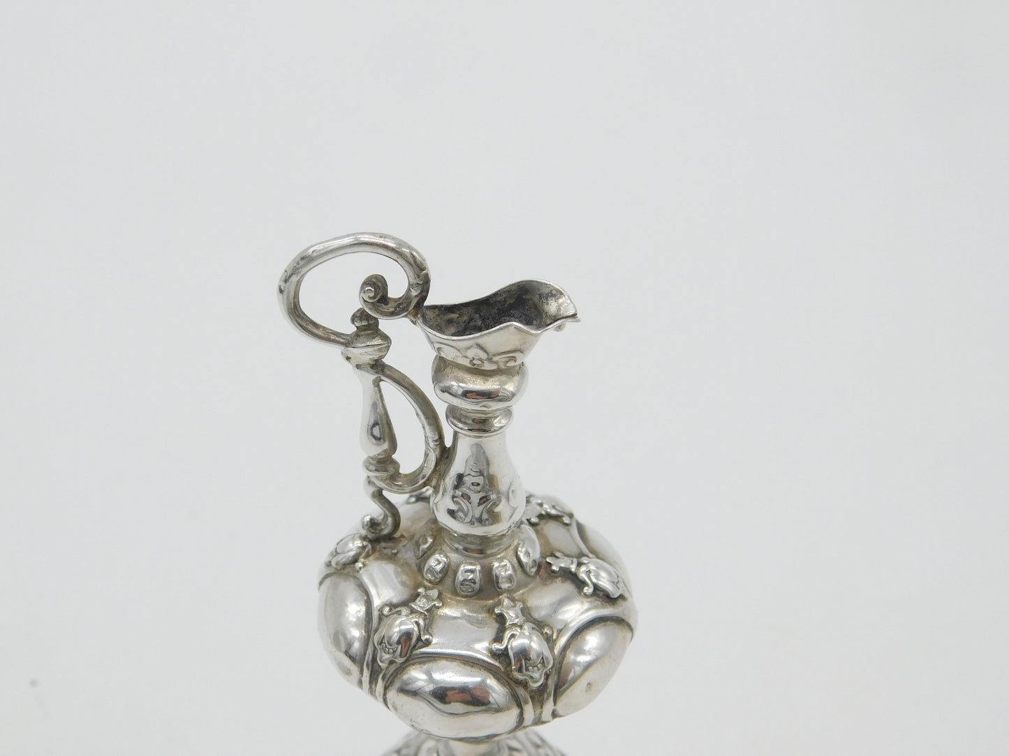 Miniature Edwardian Sterling Silver Mounted Communion or Wine Jug Antique 1903