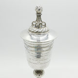 Omar Ramsden Sterling Silver Planished Cup & Cover Antique 1930 London