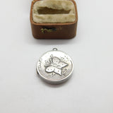 Victorian Sterling Silver Butterfly Pattern Locket Pendant 1891 Birmingham