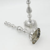 Pair of Large Cast Sterling Silver Floral Candlesticks 1935 London Antique