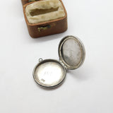 Victorian Sterling Silver Butterfly Pattern Locket Pendant 1891 Birmingham