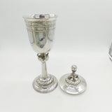 Omar Ramsden Sterling Silver Planished Cup & Cover Antique 1930 London