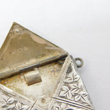 Edwardian Sterling Silver Floral Envelope Form Stamp Case Antique 1903 Birmingham