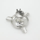 Edwardian Sterling Silver Table Lighter & Ashtray Engraved 1902 Birmingham