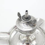 Edwardian Sterling Silver Table Lighter & Ashtray Engraved 1902 Birmingham